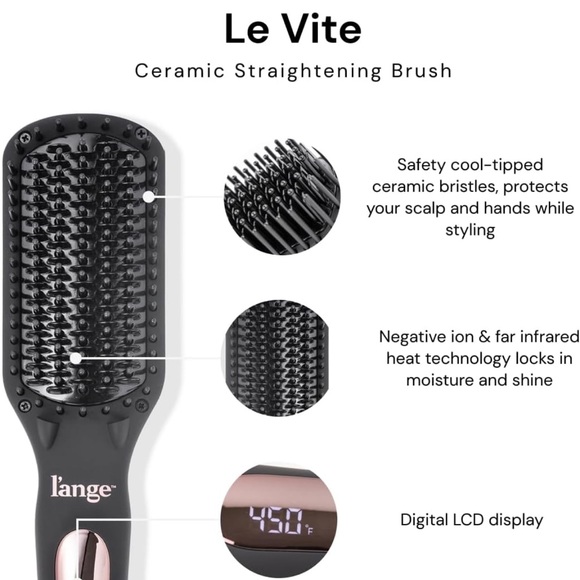 Ceramic Hair Straightening Brush - Picture 1 of 5